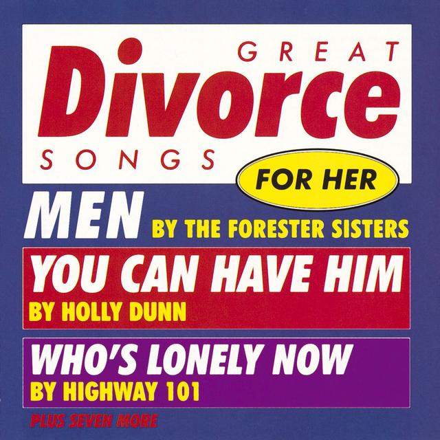 Album cover art for Great Divorce Songs For Him/various Artists