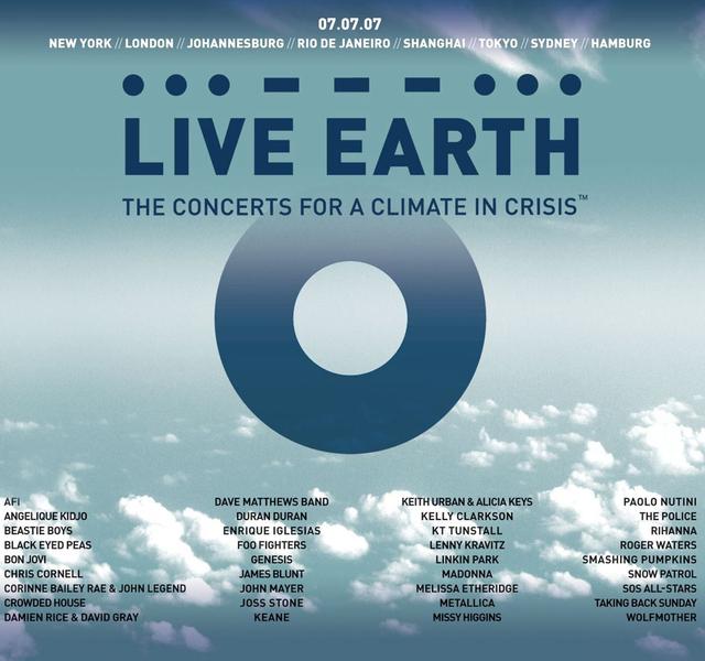 Album cover art for Live Earth - The Concerts for a Climate in Crisis