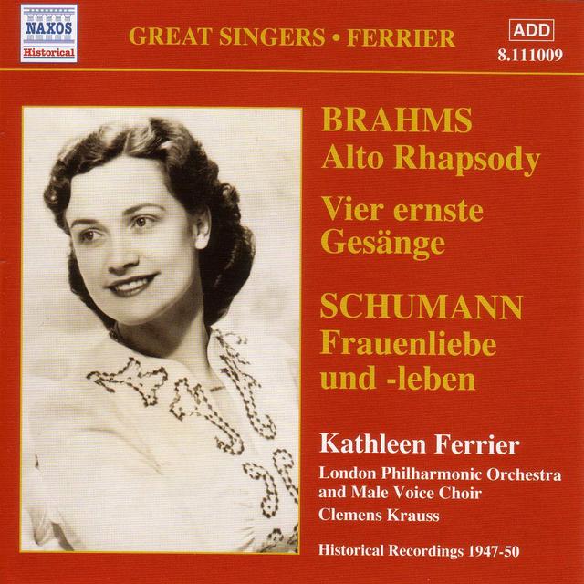 Album cover art for Brahms: Alto Rhapsody / Schumann: Frauenliebe Und Leben (ferrier) (1947-1950)