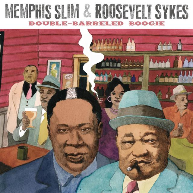 Album cover art for Double-Barreled Boogie : Memphis Slim & Roosvelt Sykes