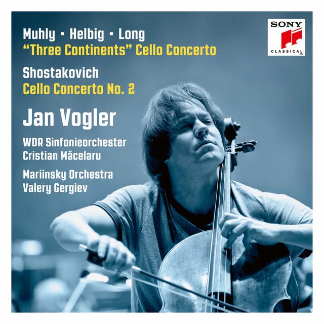 Album cover art for Muhly - Helbig - Long: Three Continents / Shostakovich: Cello Concerto No. 2 - EP