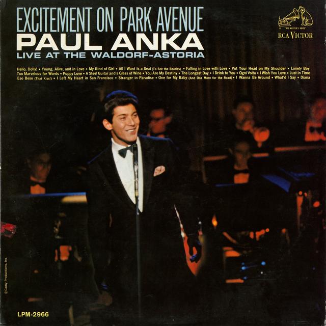 Album cover art for Excitement on Park Avenue, Live At The Waldorf-Astoria