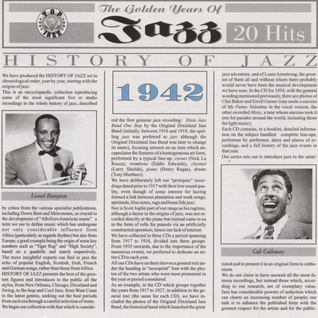 Album cover art for History Of Jazz 1942