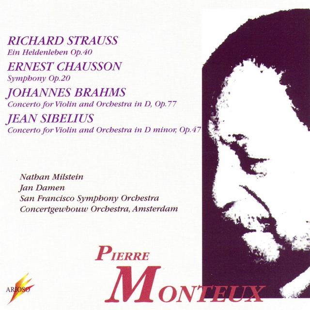 Album cover art for R. Strauss, Chausson, Brahms, Sibelius: Pierre Monteux Conducts