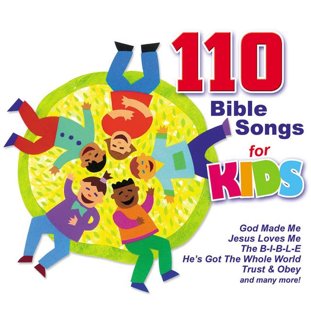 Album cover art for 110 Bible Songs for Kids