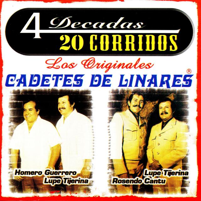 Album cover art for 4 Decadas 20 Corridos