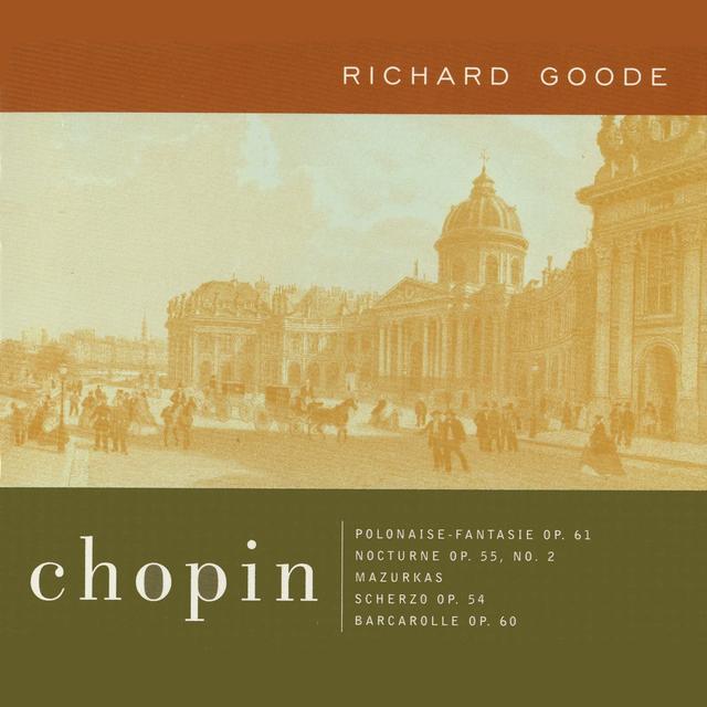 Album cover art for Chopin: Polonaise-Fantasie Op. 61; Nocturne Op. 55, No. 2; Mazurkas Scherzo, Op. 54; Barcarolle, Op.