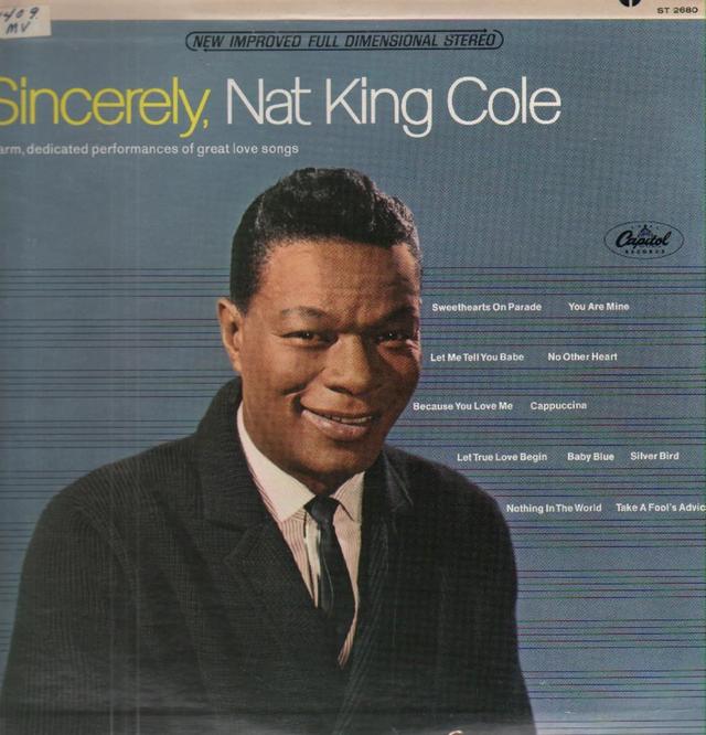 Album cover art for Sincerely, Nat King Cole