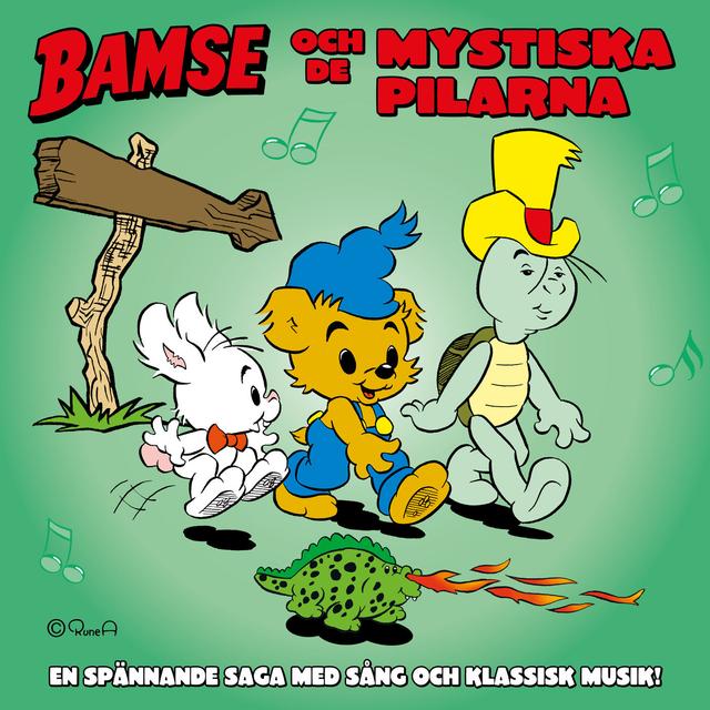 Album cover art for Bamse och de Mystiska Pilarna