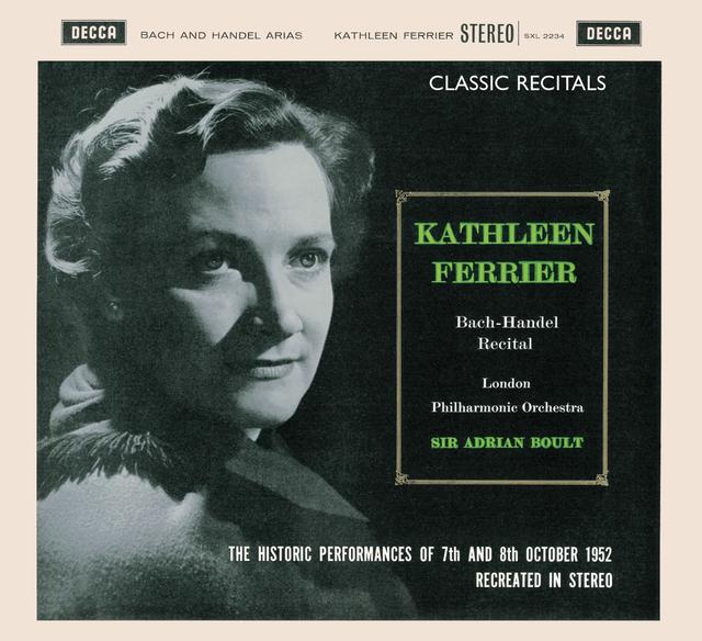 Album cover art for Kathleen Ferrier: Récital Bach & Haendel