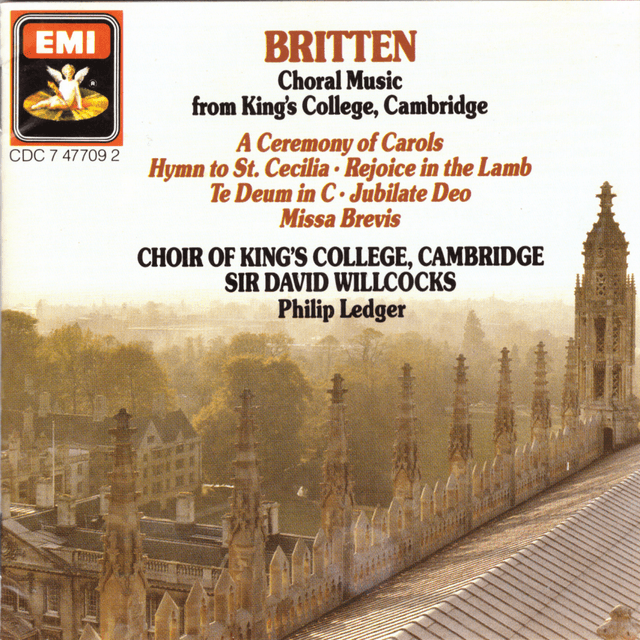 Album cover art for Britten: Choral Music from King's College, Cambridge