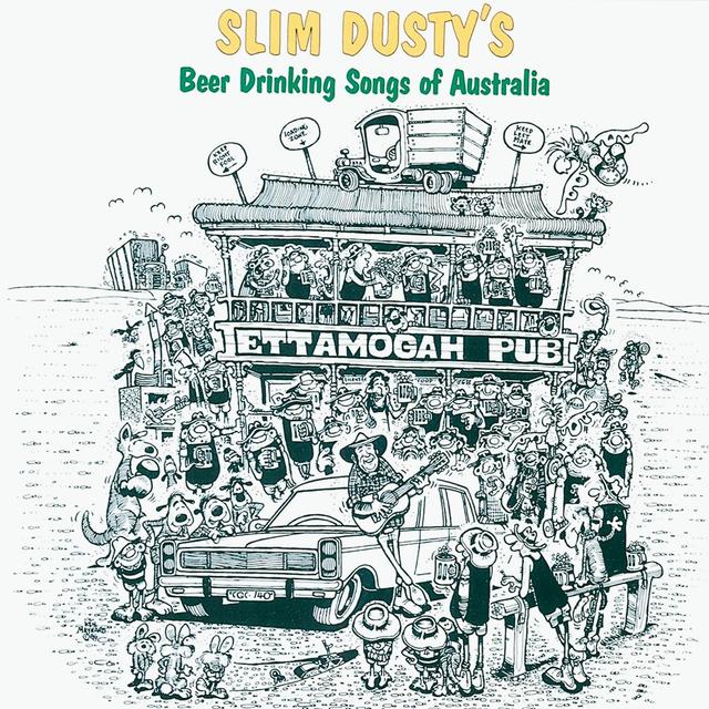 Album cover art for Slim Dusty's Beer Drinking Songs Of Australia